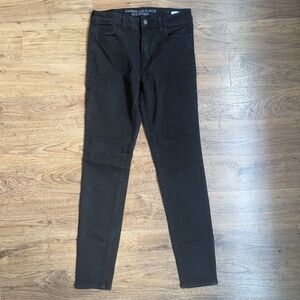 American eagle super super stretch high rise black jegging size 8